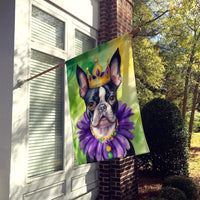 Boston Terrier King of Mardi Gras House Flag