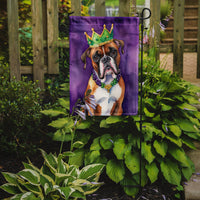 Boxer King of Mardi Gras Garden Flag