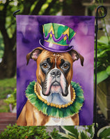 Boxer King of Mardi Gras Garden Flag