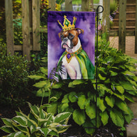 Boxer King of Mardi Gras Garden Flag