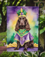 Boykin Spaniel King of Mardi Gras Garden Flag