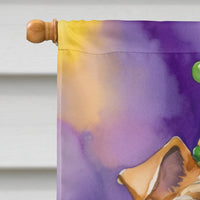 Fox Terrier King of Mardi Gras House Flag