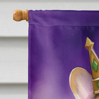 French Bulldog King of Mardi Gras House Flag