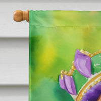 Irish Setter King of Mardi Gras House Flag