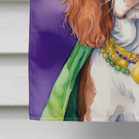 Welsh Springer Spaniel King of Mardi Gras House Flag