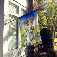 Fox Terrier Easter Egg Hunt House Flag