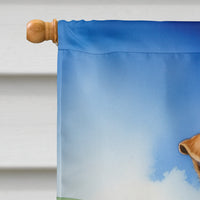Fox Terrier Easter Egg Hunt House Flag