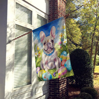 French Bulldog Easter Egg Hunt House Flag