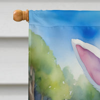Golden Retriever Easter Egg Hunt House Flag