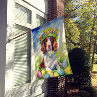 Welsh Springer Spaniel Easter Egg Hunt House Flag