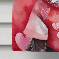 American Water Spaniel My Valentine House Flag