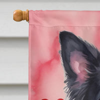 Border Collie My Valentine House Flag