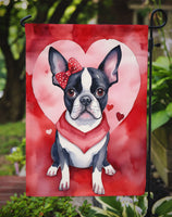 Boston Terrier My Valentine Garden Flag