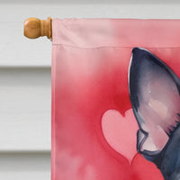 Boston Terrier My Valentine House Flag