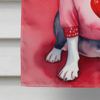 Boston Terrier My Valentine House Flag