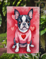 Boston Terrier My Valentine Garden Flag