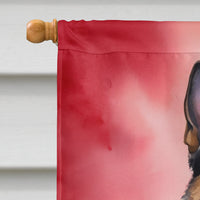 German Shepherd My Valentine House Flag