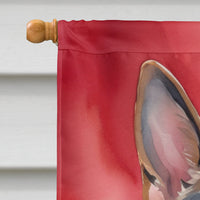 German Shepherd My Valentine House Flag