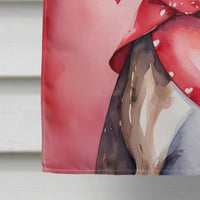 Greyhound My Valentine House Flag