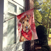 Irish Terrier My Valentine House Flag
