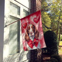 Welsh Springer Spaniel My Valentine House Flag