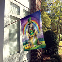 Afghan Hound St Patrick's Day House Flag
