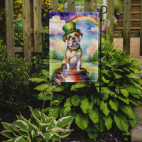 American Bulldog St Patrick's Day Garden Flag