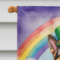 German Shepherd St Patrick's Day House Flag