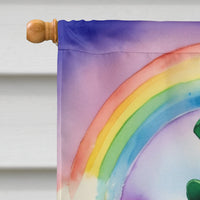 Golden Retriever St Patrick's Day House Flag