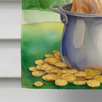 Golden Retriever St Patrick's Day House Flag
