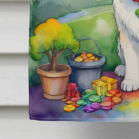 Great Pyrenees St Patrick's Day House Flag