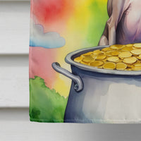 Italian Greyhound St Patrick's Day House Flag