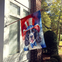 English Springer Spaniel Patriotic American House Flag