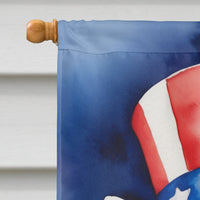 Fox Terrier Patriotic American House Flag