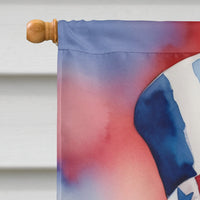 Fox Terrier Patriotic American House Flag