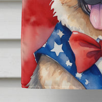 German Shepherd Patriotic American House Flag