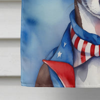 Italian Greyhound Patriotic American House Flag