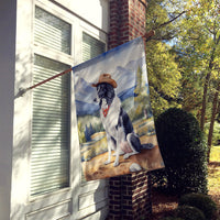 Borzoi Cowboy Welcome House Flag