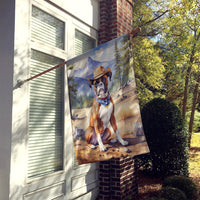 Boxer Cowboy Welcome House Flag