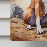 Boxer Cowboy Welcome House Flag