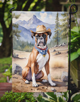 Boxer Cowboy Welcome Garden Flag