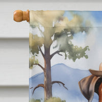 Boxer Cowboy Welcome House Flag