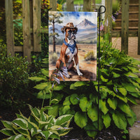 Boxer Cowboy Welcome Garden Flag