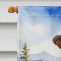Fox Terrier Cowboy Welcome House Flag