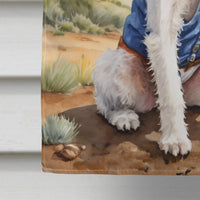 Fox Terrier Cowboy Welcome House Flag