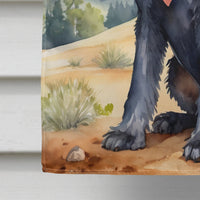 Giant Schnauzer Cowboy Welcome House Flag