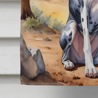 Great Dane Cowboy Welcome House Flag