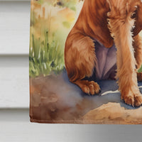 Irish Terrier Cowboy Welcome House Flag