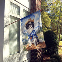 Japanese Chin Cowboy Welcome House Flag