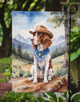 Welsh Springer Spaniel Cowboy Welcome Garden Flag